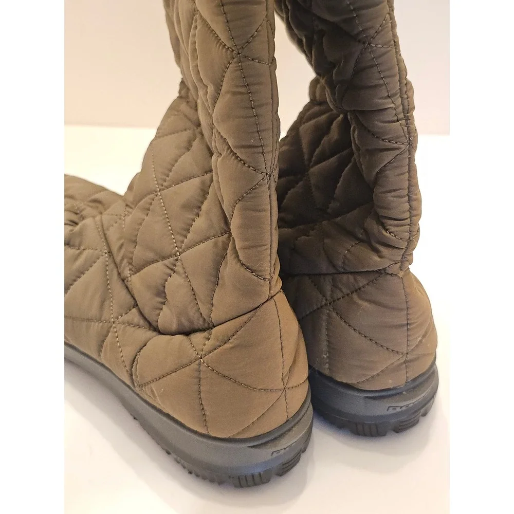 Bogs Snowday Women's Tall Waterproof Boots Olive Green Quilted Insulated  11